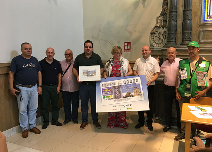 Un cupón de la ONCE conmemora el 800 aniversario de Santa Marta en Martos