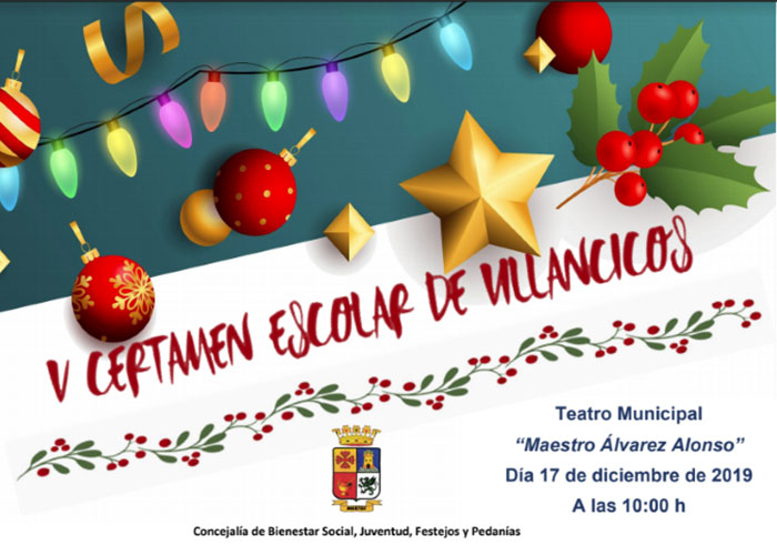 El 17 de diciembre se celebra el V Certamen Escolar de Villancicos en el Teatro Maestro Álvarez Alonso