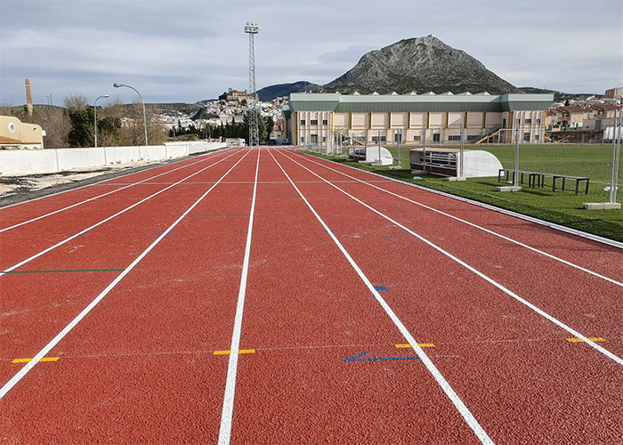 La primera fase de las obras de las pistas de atletismo se encuentra al 98 por ciento de ejecución