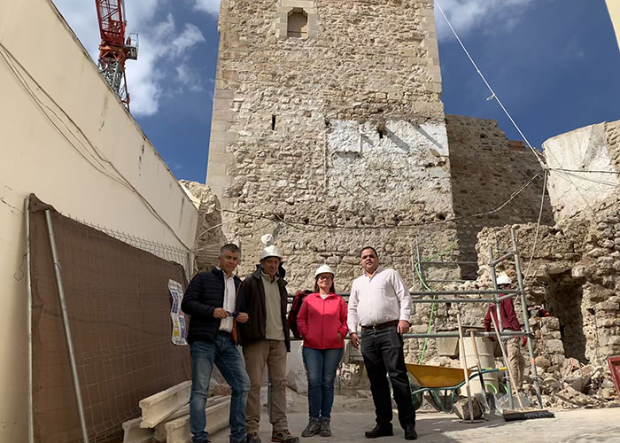 Las obras de recuperación de la Torre Almedina, financiadas con fondos europeos y del Ayuntamiento, avanzan a buen ritmo