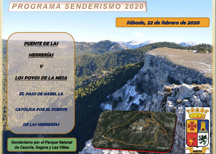 El viernes 14 de febrero se abre el plazo de inscripción de la ruta Puente de Las Herrerías-Poyos de la Mesa