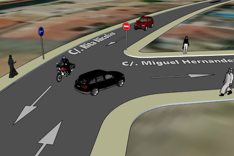 Cambio del sentido de circulación en un tramo de Rita Nicolau para favorecer la fluidez del tráfico