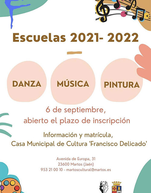 Abierto el plazo de inscripción de las Escuelas de Pintura, de Danza y de Música