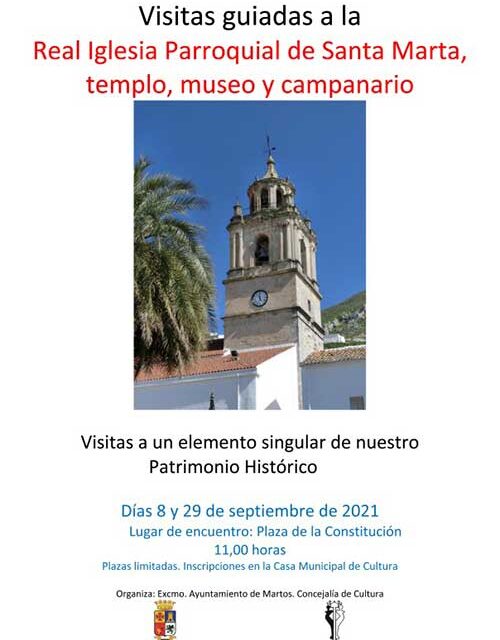 Visitas guiadas a la Real Iglesia Parroquial de Santa Marta: templo, museo y campanario